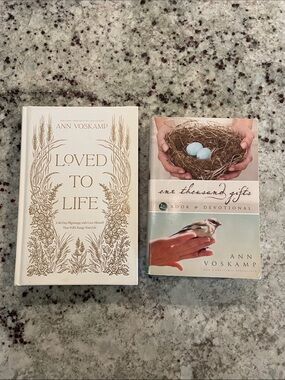 One Thousand Gifts Book & Devotional and Loved to Life Ann Voskamp Book Bundle